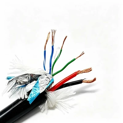 สายเคเบิลปั๊มจุ่มหุ้มฉนวนพรีเมี่ยม 6 แกนฉนวน PE แจ็คเก็ต TPU สีดำทองแดงเปลือยสำหรับระบบเพาะเลี้ยงสัตว์น้ำ
